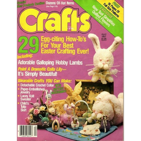 Crafts Magazine April 1987 Crochet, Cross Stitch, Jewelry, Easter Decorating - Picture 1 of 1